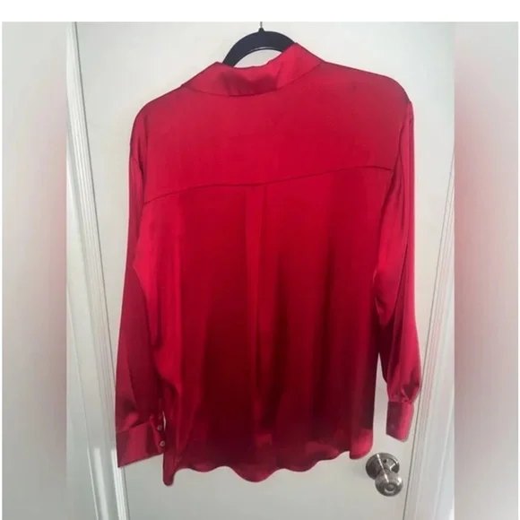 NWT Zara Red Button Down Shirt - Picture 7 of 7